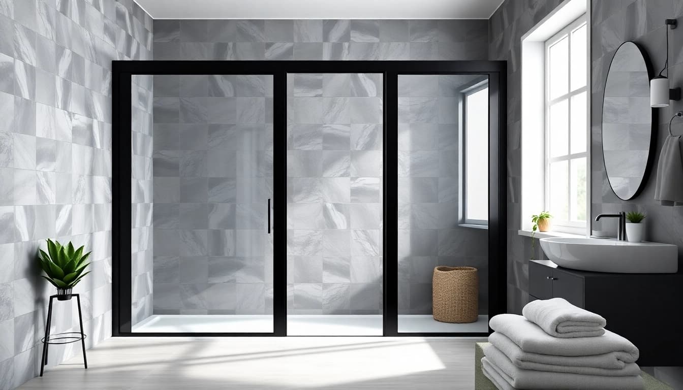 Transform your bathroom with stunning black frame shower doors that add elegance and style.