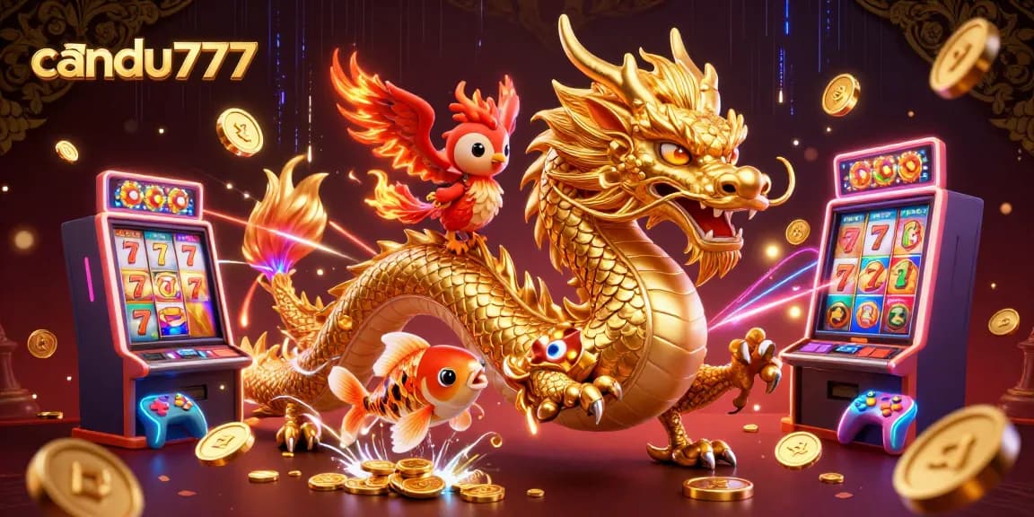Experience thrilling wins with CANDU777's dynamic slot gaming platform showcasing colorful characters and elements.