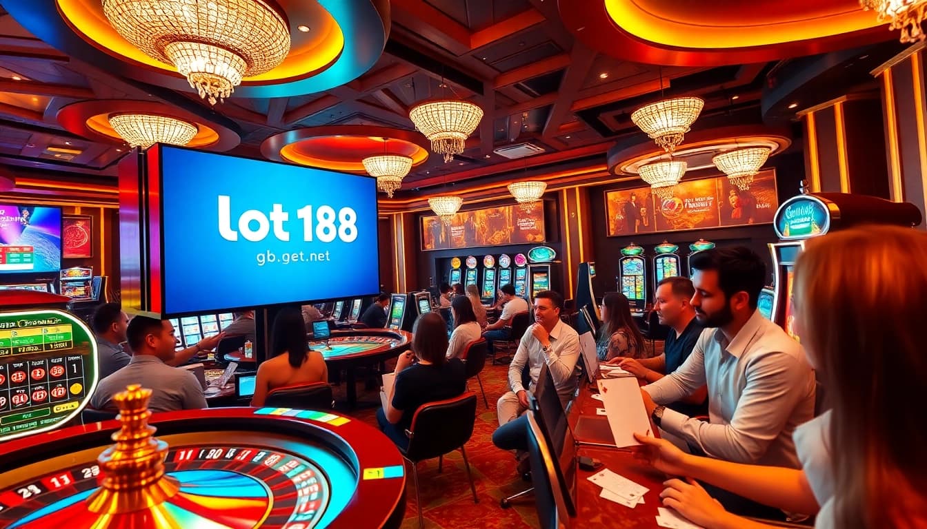 Loto188.gb.net offers an immersive casino experience with vibrant games and players fully engaged in betting.