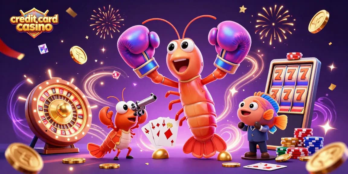 Engaging scene of a credit card casino with animated sea creatures, showcasing vibrant gameplay.