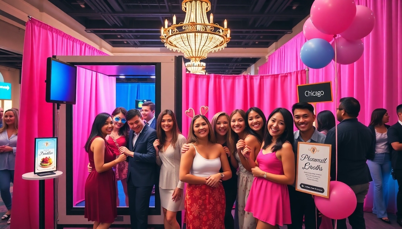 Capture memorable moments with photo booth rental chicago at vibrant events with stylish setup and happy guests.
