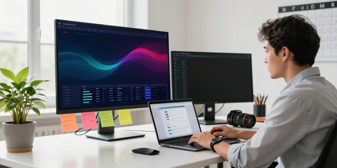 Digital marketer monitoring instant indexing metrics in a modern workspace.