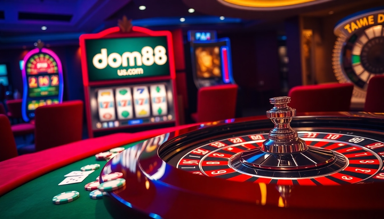 Experience vibrant casino gaming at dom88.us.com with roulette, cards, and enjoyable atmosphere.