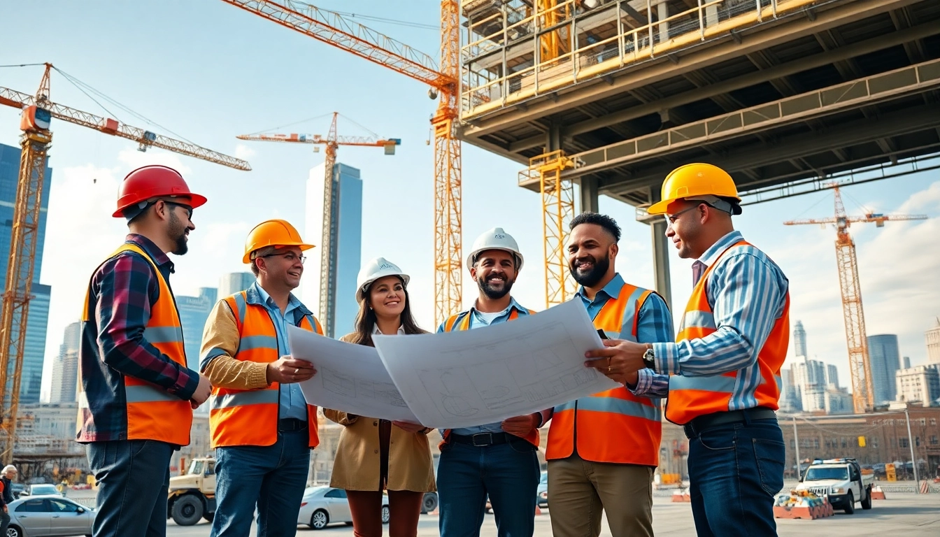New York City Commercial General Contractor team collaborating on a construction project.