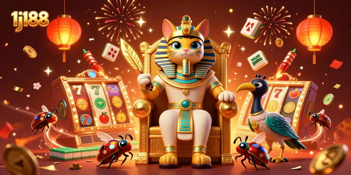 Experience excitement at 1j188 with vibrant slot games, lively characters, and festive elements.