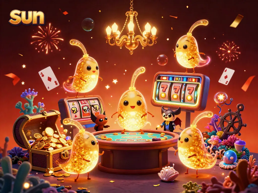 Enjoy thrilling slots and card games in a lively underwater casino lit by glowworms.