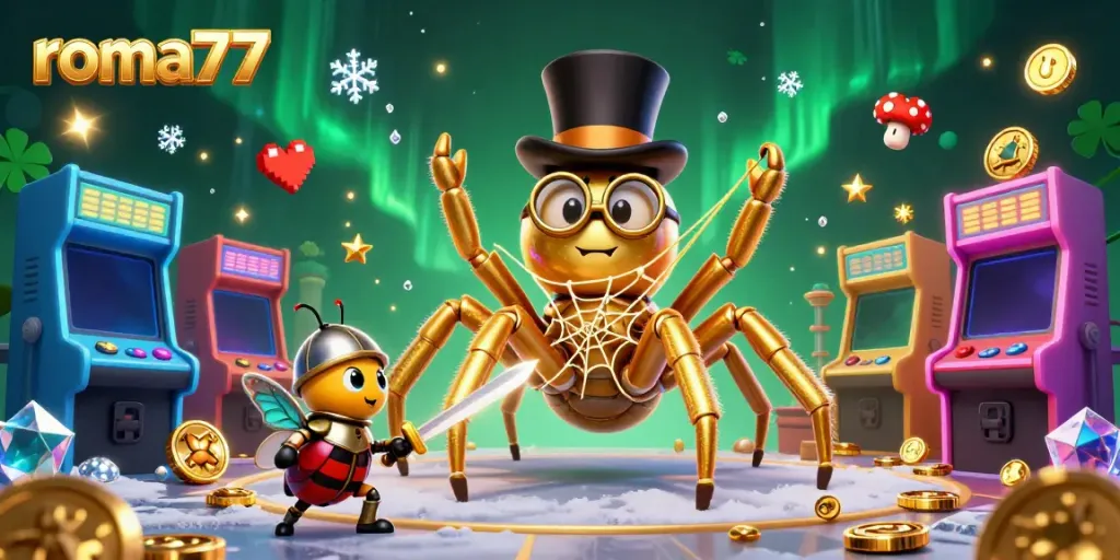 Rasakan keseruan bermain slot di roma77 dengan tarantula emas dan kesatria beetle di dunia casino.