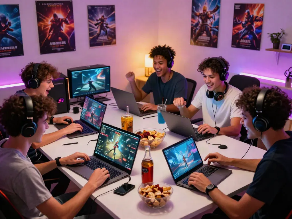 Engaging gaming atmosphere with friends at LU88, showcasing excitement at https://lu88.vote/