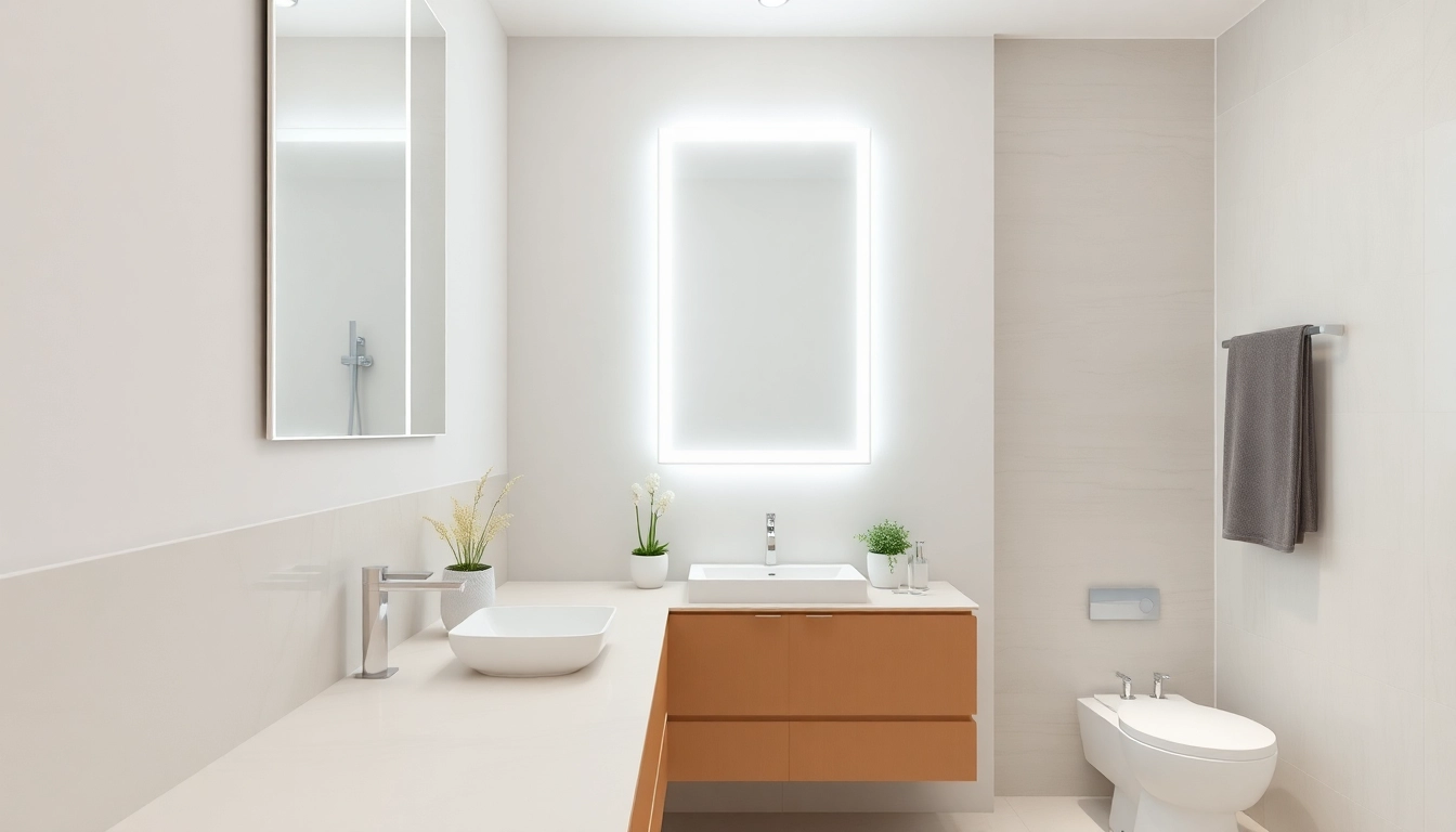 Illuminate your led mirror bathroom with elegant design and soft natural lighting.