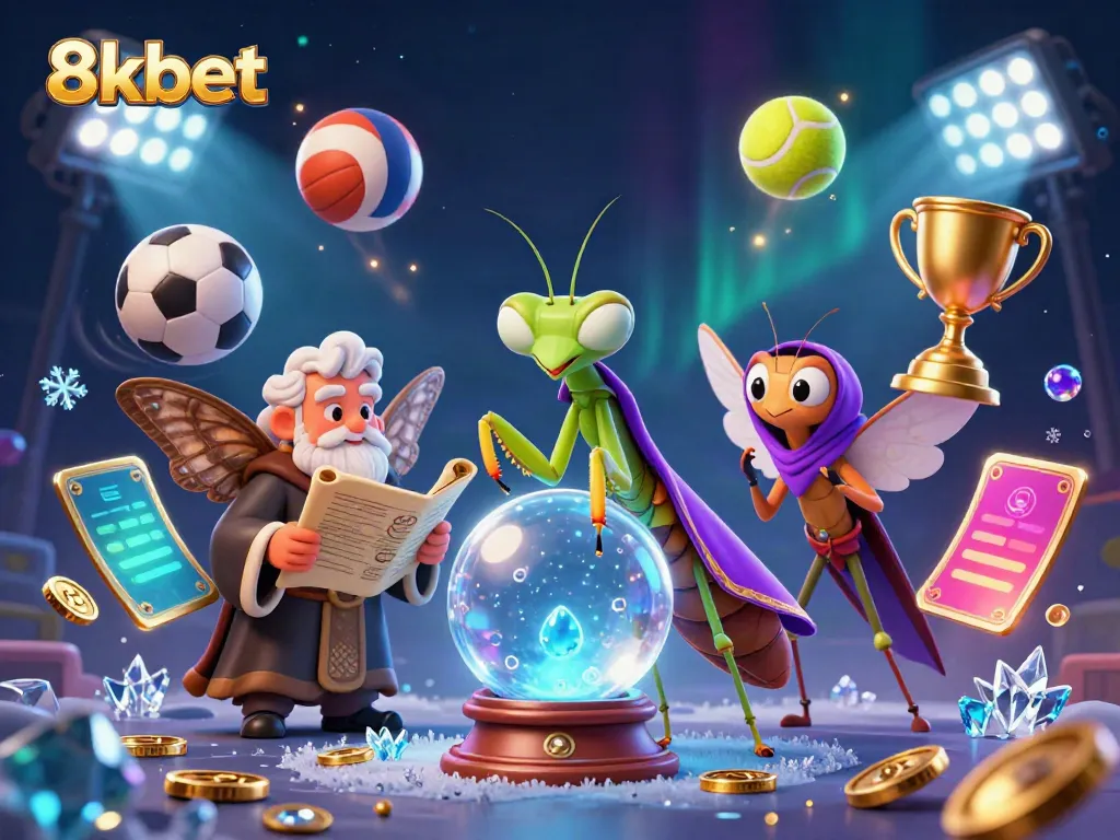 Bet on exciting 8xbet matches with vibrant sports elements and a mystical casino ambiance.