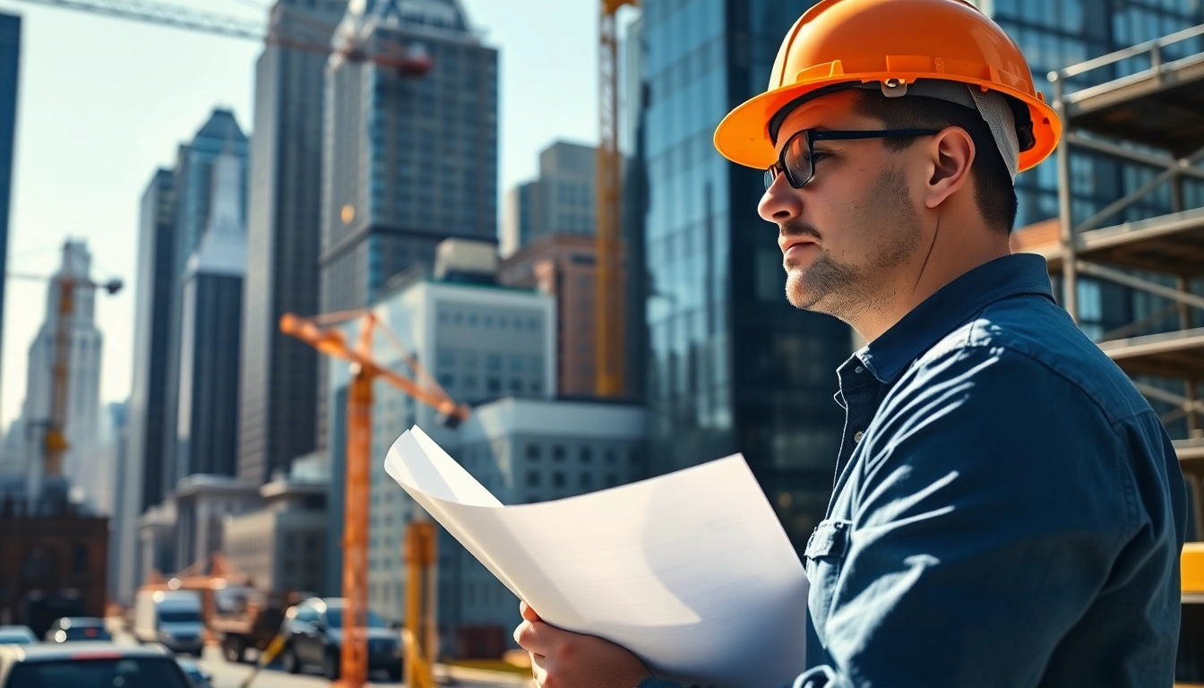 New York Construction Manager overseeing a vibrant construction site in NYC.