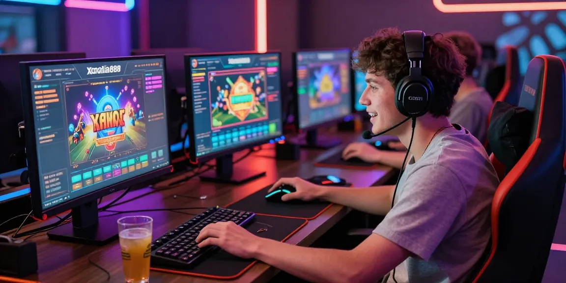 Xocdia 88 player enjoying dynamic online gaming experience at a modern gaming setup.