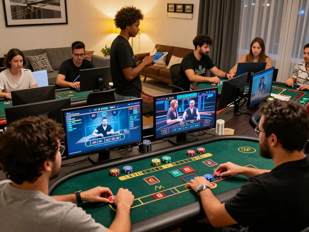 Players engaged in live dealer games on https://sshbet.io/ showcasing strategic actions and lively atmosphere